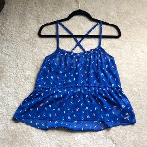 Hollister flared criss cross tank